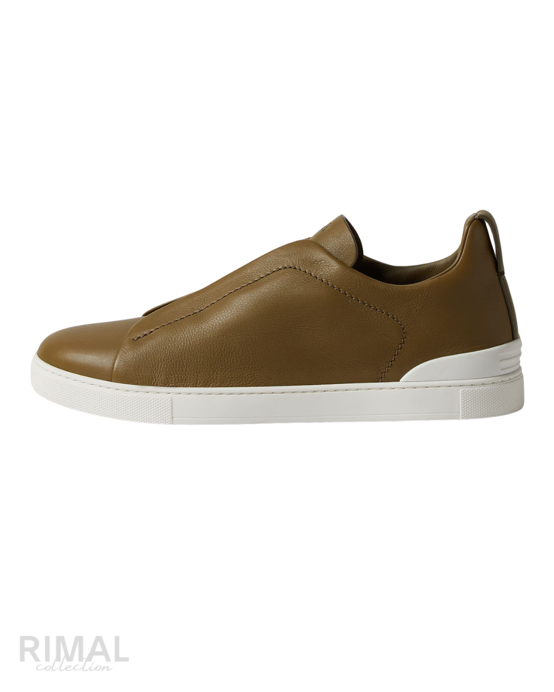 Zegna Triple Stitch Sneakers – Olive Green - View 1