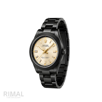 Rolex Milgauss Yellow Dial Matte Black Watch - image 2