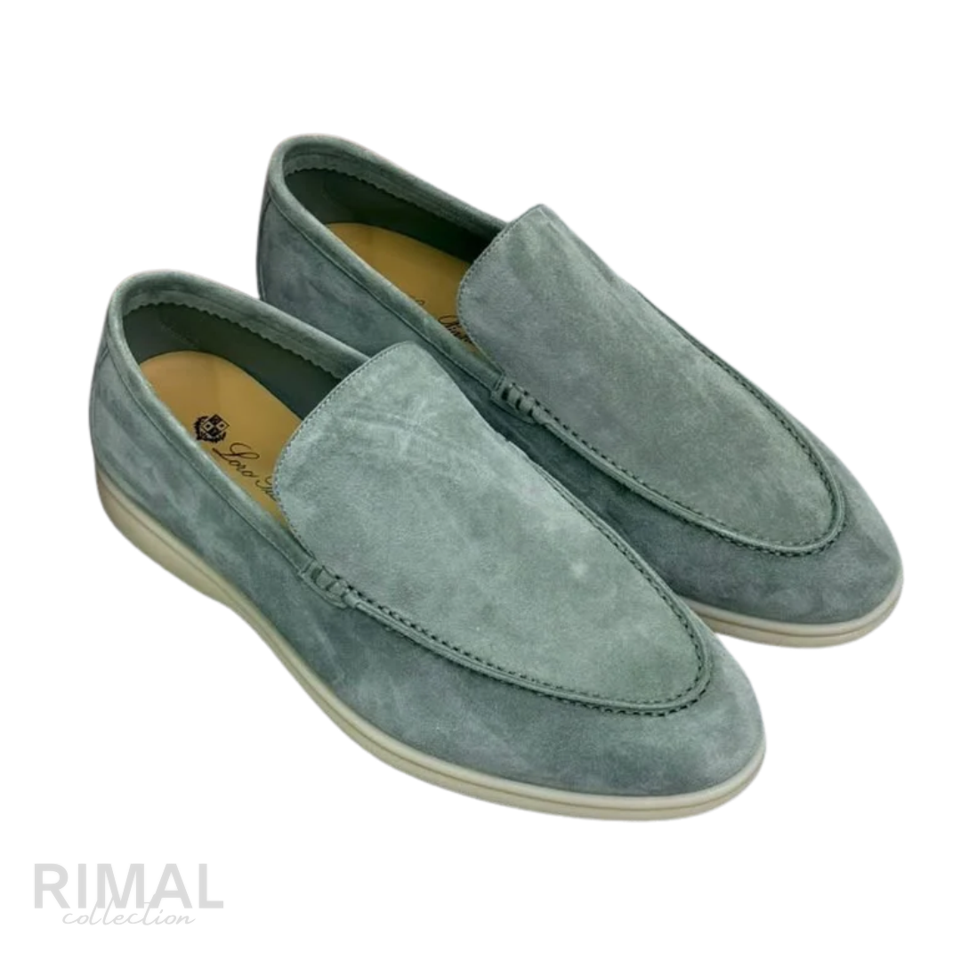 Loro Piana Summer Suede Loafers – Green - View 4