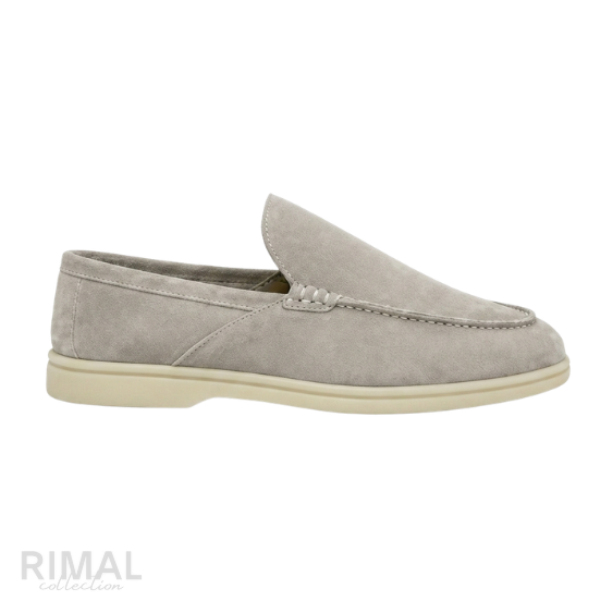 Loro Piana Slip-On Loafers – Light Grey - View 4