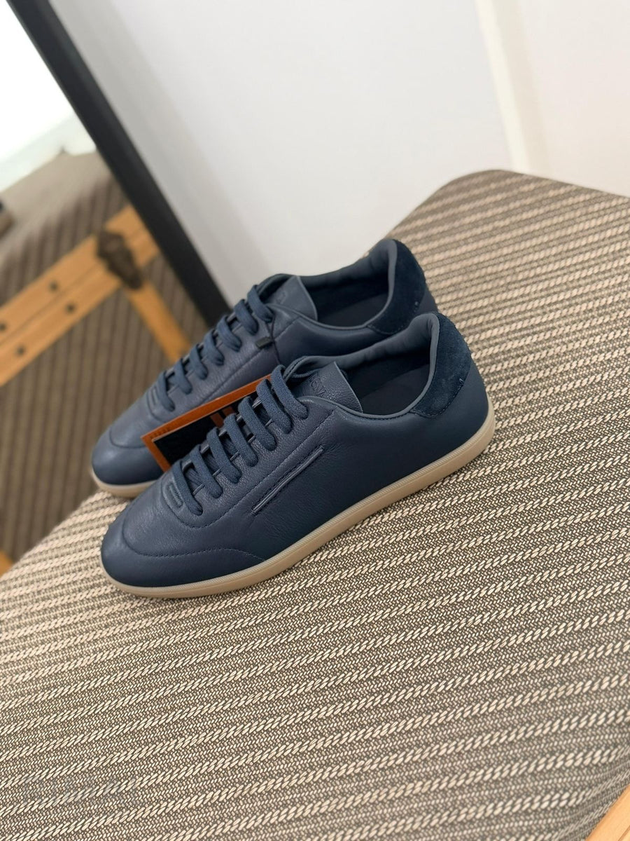 Zegna Footwear | Triple Stitch Dark Blue