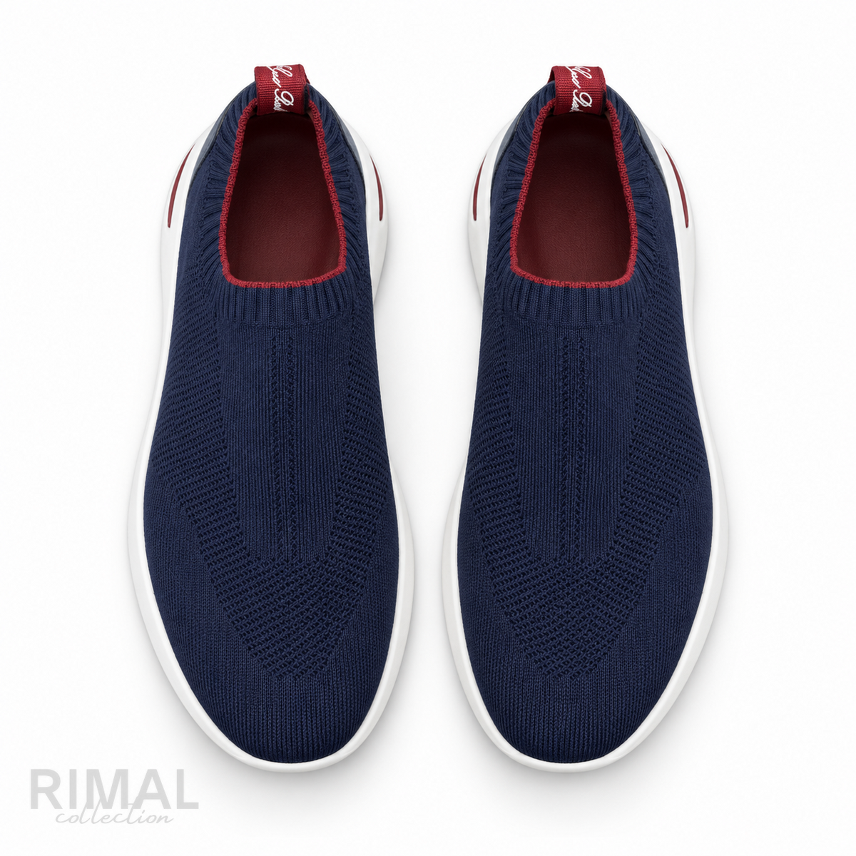 Loro Piana 360 LP Flexy Walk Knit Slip-On Sneakers – Navy - View 1
