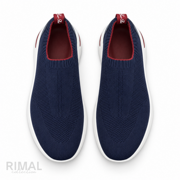 Loro Piana 360 LP Flexy Walk Knit Slip-On Sneakers – Navy - View 1