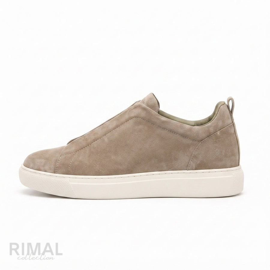 Zegna Footwear | Triple Stitch Beige Metallic