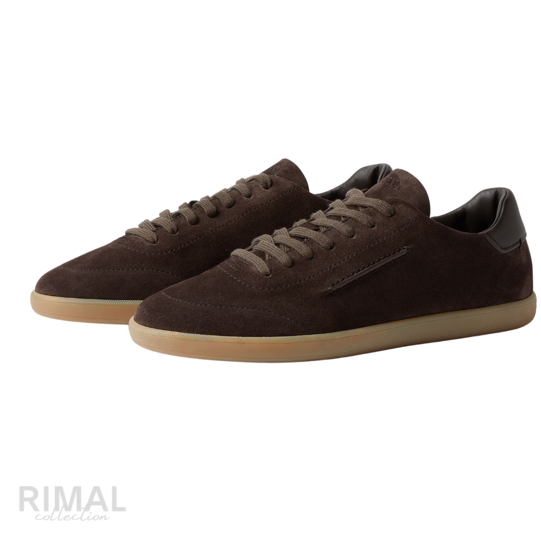 Zegna 232 Suede Sneaker – Dark Brown Suede – View 2