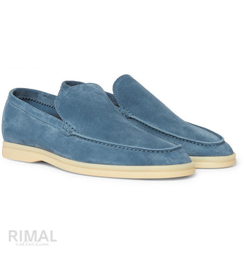 Loro Piana Summer Walk Loafers – Light Blue - View 2
