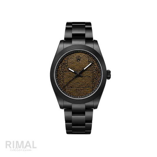 Rolex Milgauss Arabic Gold Dial Matte Black Watch - image 1