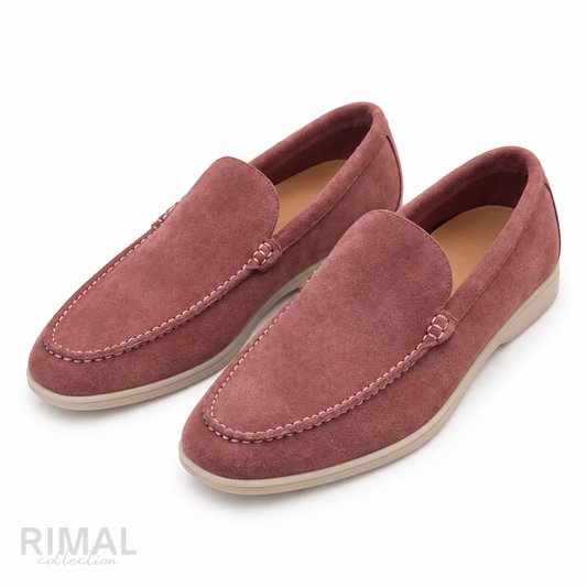 Loro Piana Summer Walk Suede Loafers – Dusty Pink - View 5