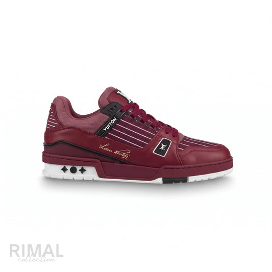 Louis Vuitton LV Trainer Sneakers – Bordeaux Red - View 1