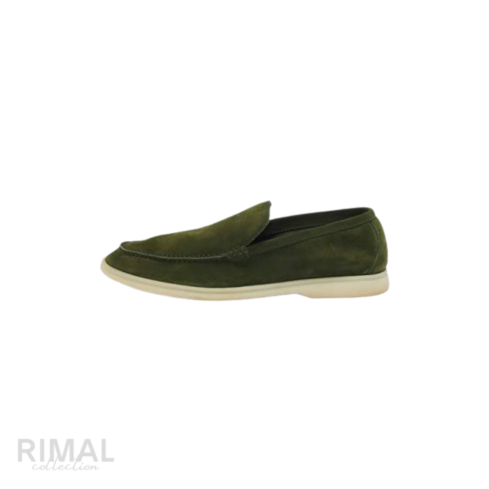 Loro Piana Summer Walk Loafers – Moss Green - View 3