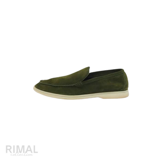 Loro Piana Summer Walk Loafers – Moss Green - View 3