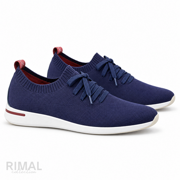 Loro Piana 360 LP Lady Flexy Walk Sneakers in Wish Wool – Navy Blue - View 2