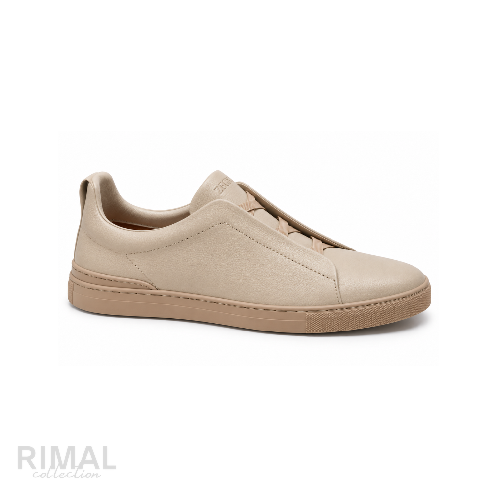 Zegna Triple Stitch Sneakers – Off-White - View 3