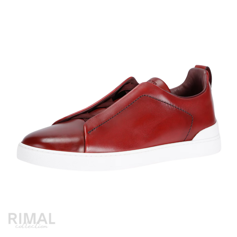 Zegna Footwear | Triple Stitch Burgundy