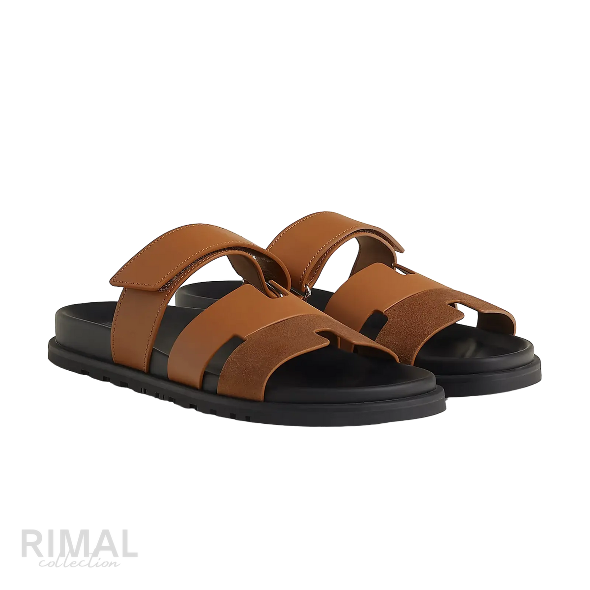 Hermès Chypre Sandals – Naturel H / Noir - View 1