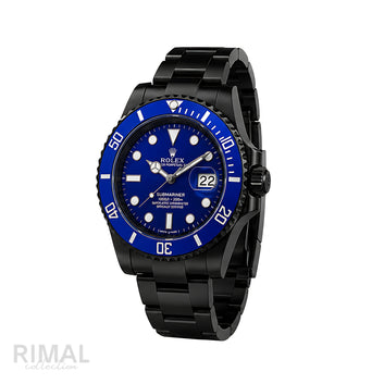 Rolex Submariner Date Blue Dial Blue Bezel Black Watch - image 2