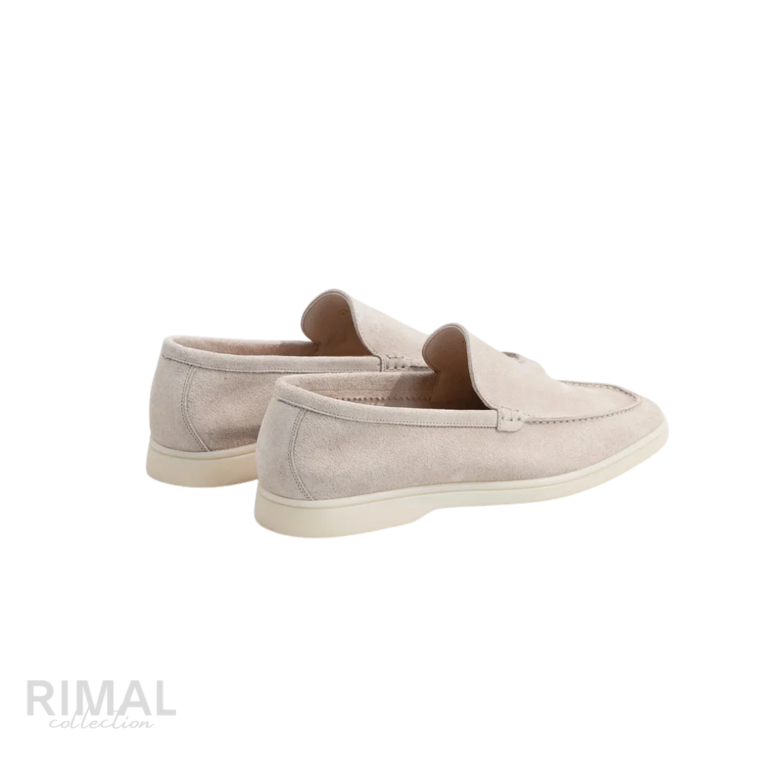 Loro Piana Summer Walk Loafers – Light Grey - View 3