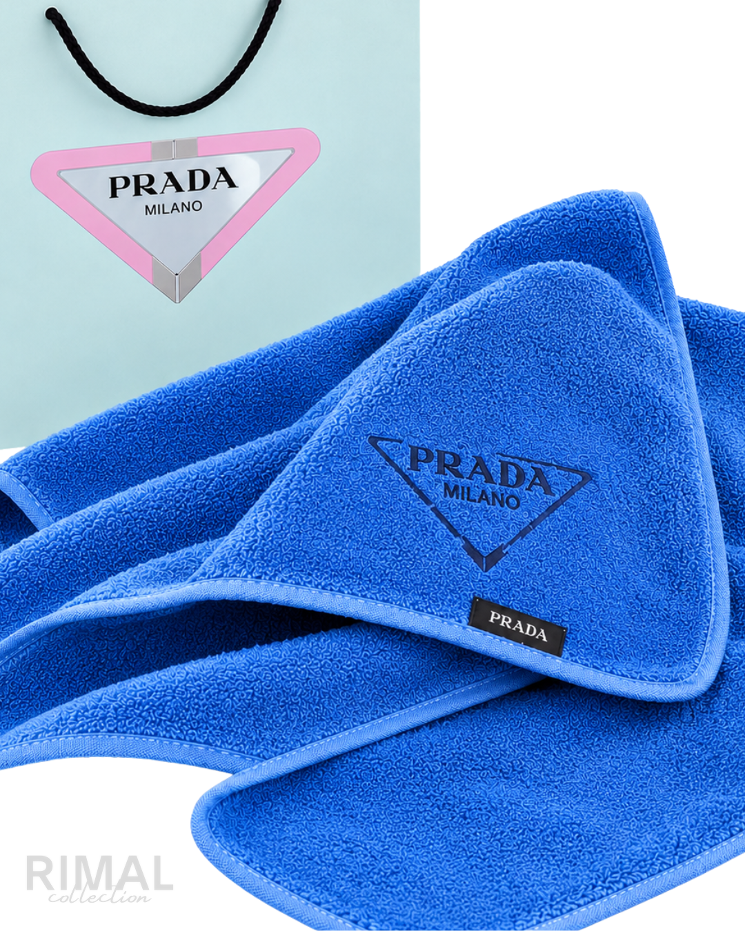Prada Bath Towel – Blue - View 3