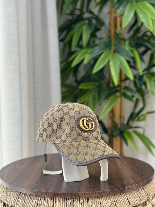 Gucci | GG Canvas Double G Baseball Cap – Beige / Ebony – Product Image 1