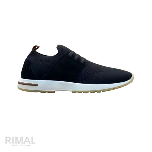 Loro Piana 360 LP Flexy Walk Knit Sneakers – Black - View 1