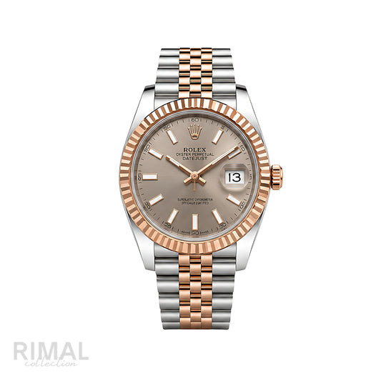 Rolex Datejust Sundust Dial Two Tone Rose Gold Watch - image 1