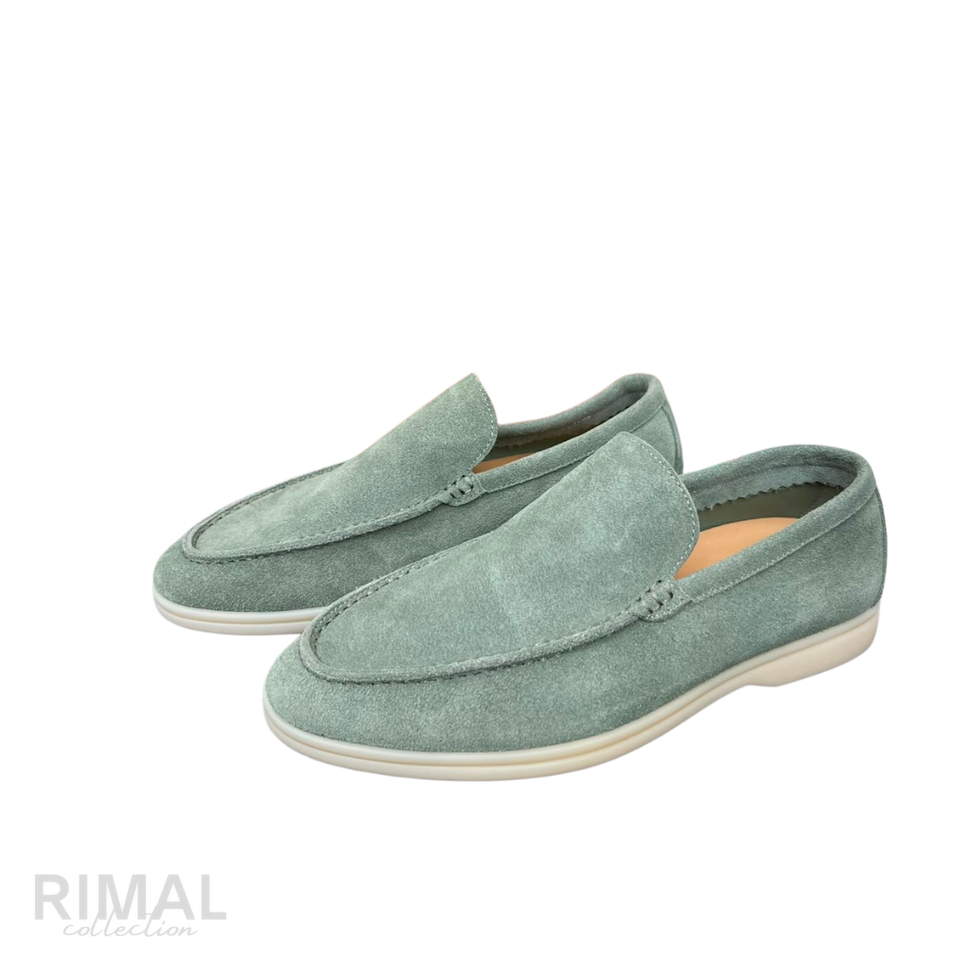 Loro Piana Summer Walk Loafers – Light Green - View 3