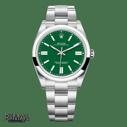 Rolex | Oyster Perpetual Green Index Dial - Free & Fast UAE Shipping
