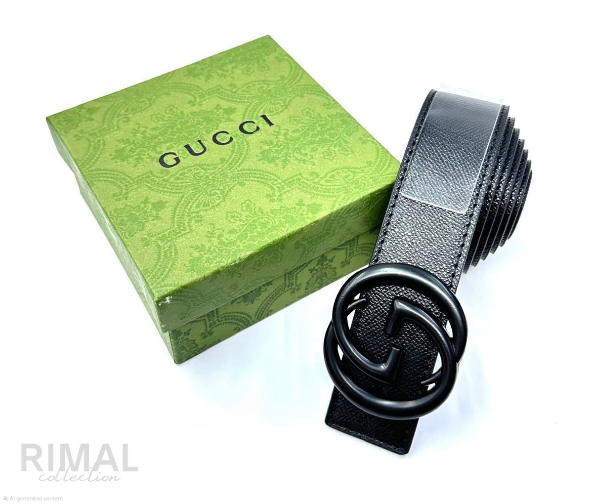 Gucci | Blondie Interlocking G Belt – Navy Blue / Silver Black – Product Image 1