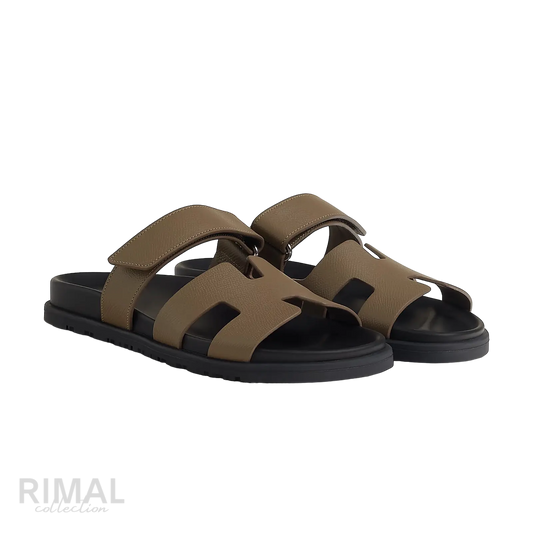 Hermès Chypre Sandals – Étoupe - View 1