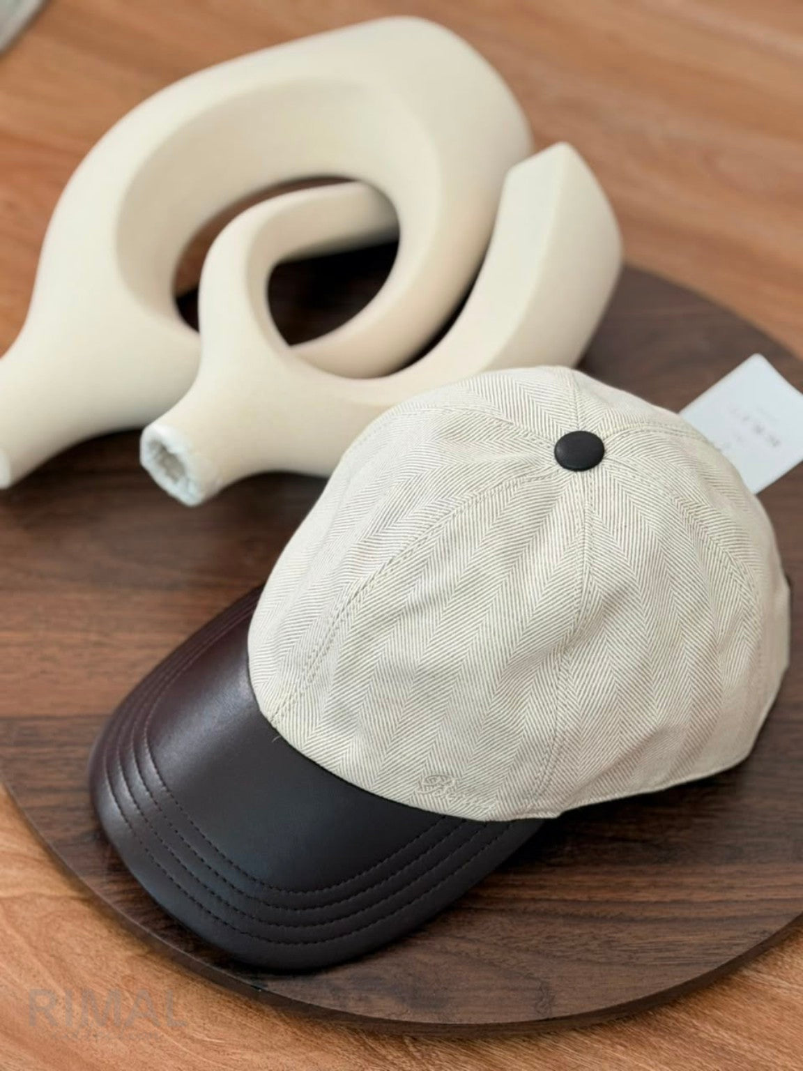 Berluti | Linen Wool Blend Baseball Cap with Leather Visor dark brown - View 6