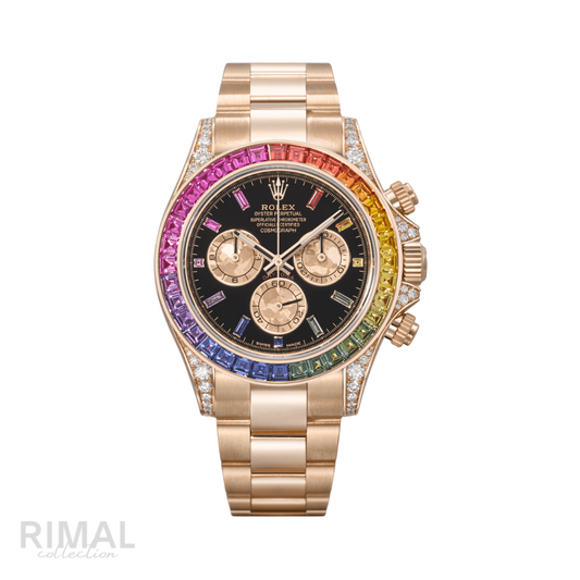 Rolex | Rainbow Black Dial - Free & Fast UAE Shipping