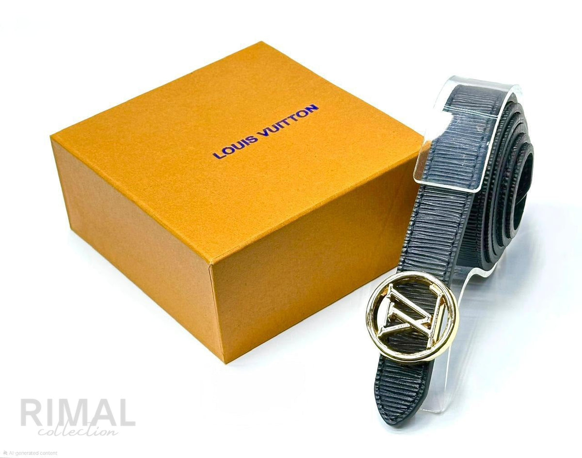 Louis Vuitton | LV Pyramide Leather Belt – Black / White – Product Image 1