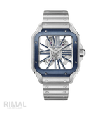 Cartier Santos de Cartier Skeleton Blue Watch