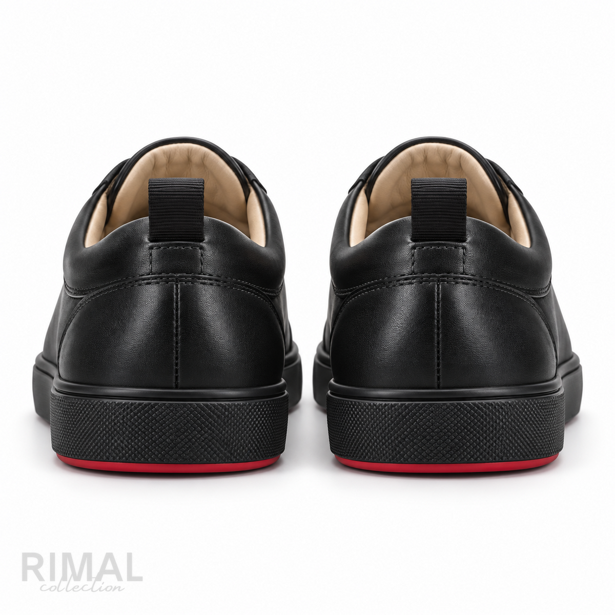Christian Louboutin Louis Junior Low-Top Leather Sneakers – Black - View 2