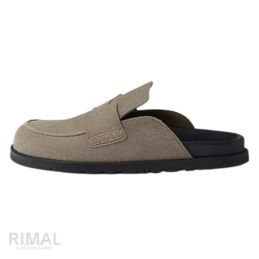 Hermès Footwear | Go Mules Suede Beige
