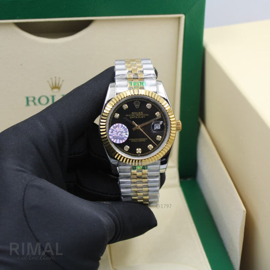 Rolex | Datejust 36 Oystersteel Diamond Dial Watch – Blue – Product Image 1