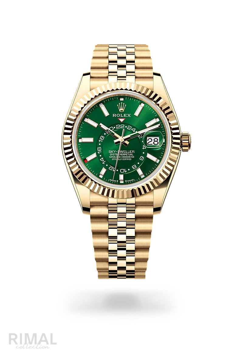 Rolex | Sky-Dweller Yellow Gold Green Dial - Free & Fast UAE Shipping