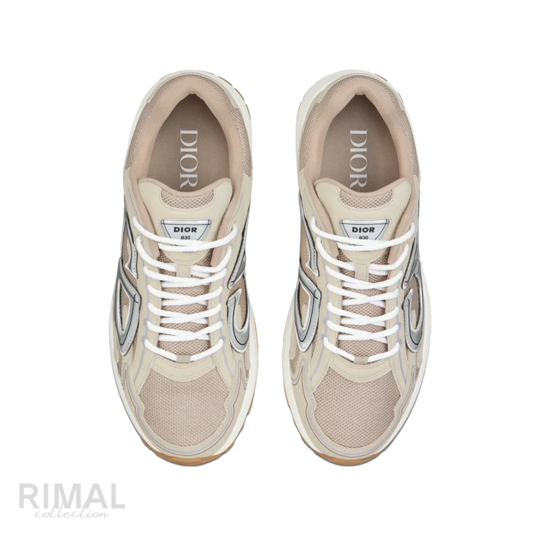 Dior | B30 Mesh Cream Trainers - View 3