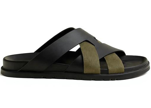 Hermès Kazimir Sandal - Black & Tundra Green | Men