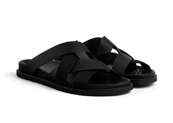 Hermès Kazimir Black Sandal | Men
