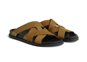 Hermès Kazimir Smoky Brown Sandal | Men