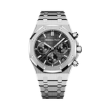 ساعة Audemars Piguet Royal Oak Selfwinding Chronograph الفولاذية باللون الفضي مع مينا سوداء